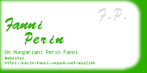 fanni perin business card